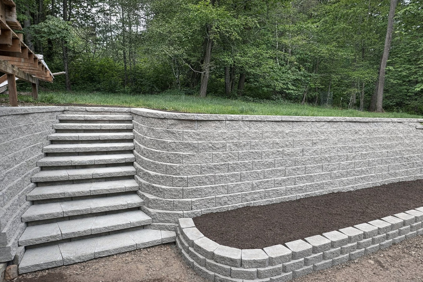 Retaining wall construction